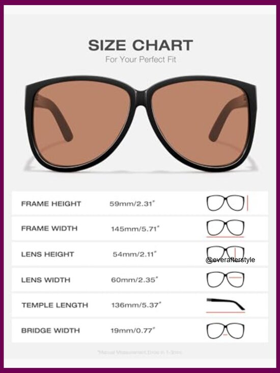 Oversized Retro Square Butterfly Sunglasses UV400 Protection Plastic Frame